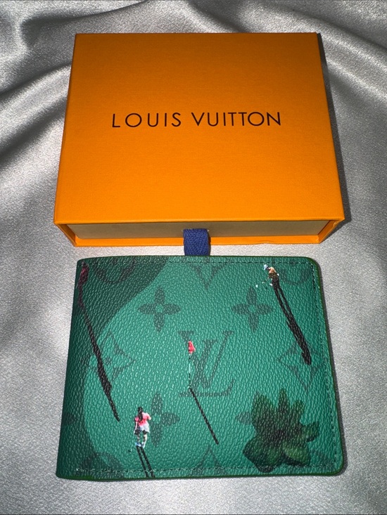 Louis Vuitton Other - Louis Vuitton Green Monogram Painted Canvas Wallet🔥New!